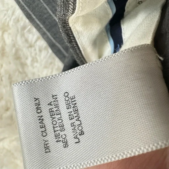 Michael Kors Women's 16 Gray Striped Pencil Skirt Office Wool Blend Academia - Picture 8 of 13